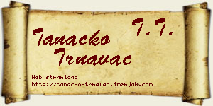 Tanacko Trnavac vizit kartica
